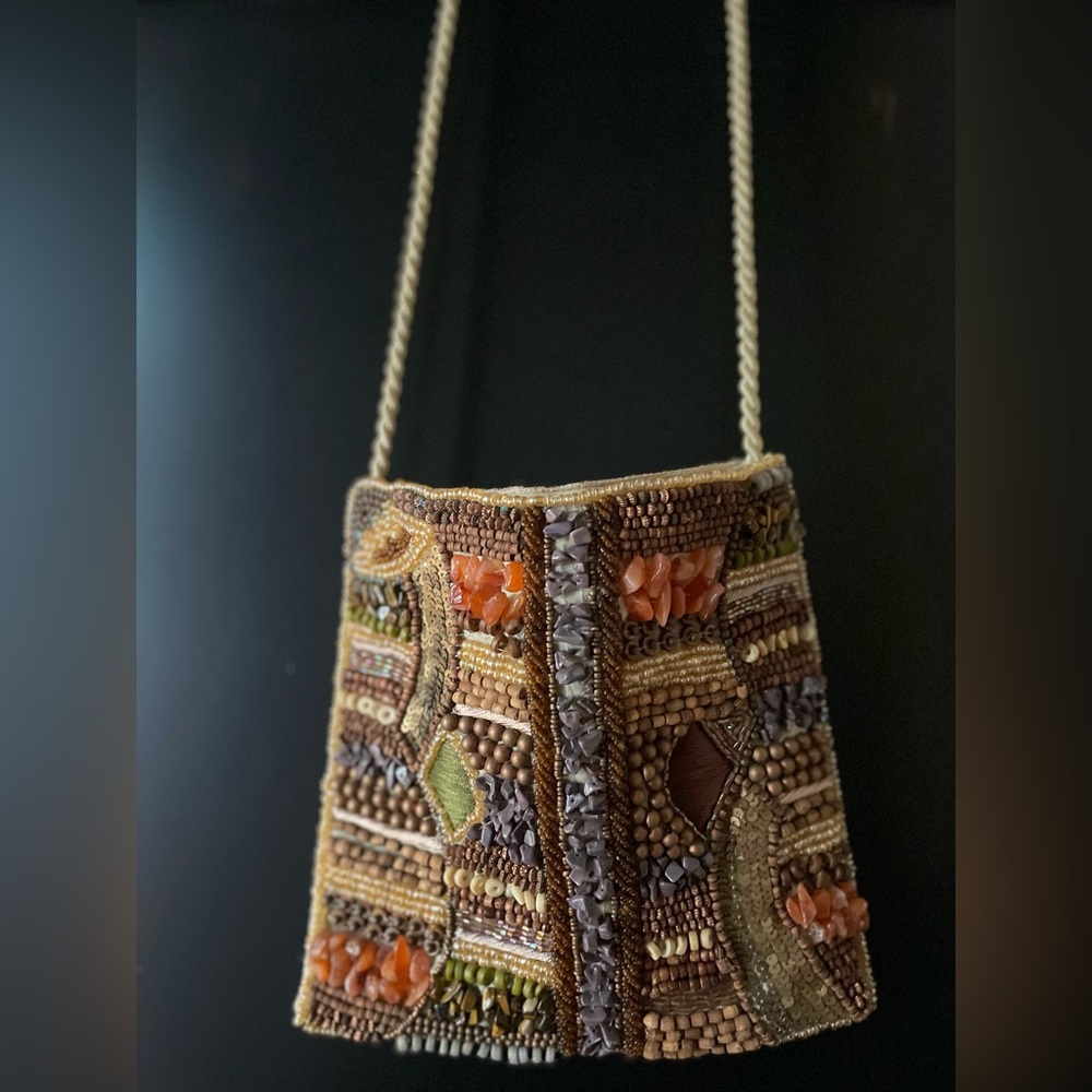 Gorgeous bohemian style beaded handbag.